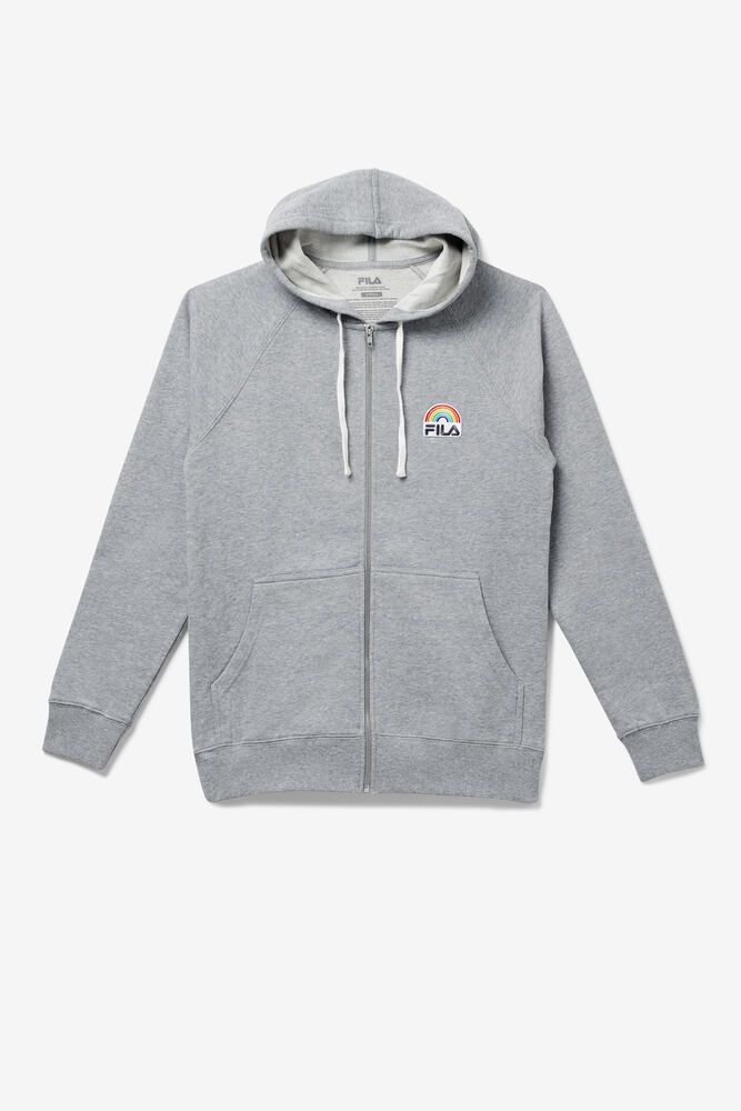 Fila Hoodie Paper X | Archer Mens Grey - India ZYQ-265419